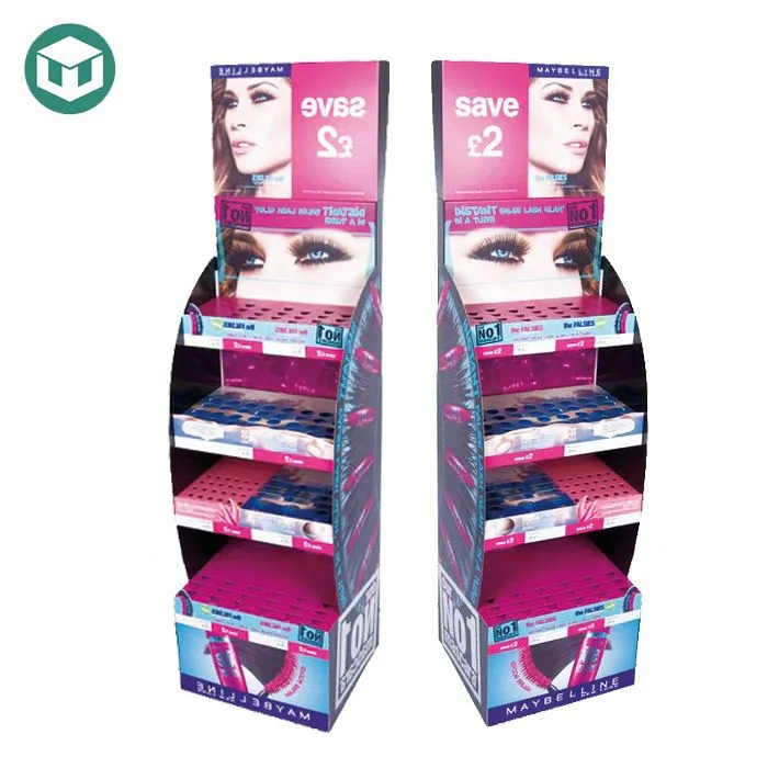 Corrugated Makeup Display Stand For Beauty Stores